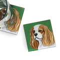 Cavalier King Charles Spaniel Hand Crafted Glass Dog Coasters