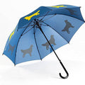 Golden Retriever Umbrella - Navy Blue & Gold