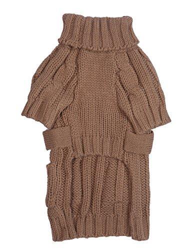 Pocket Cable Knit Dog Sweater