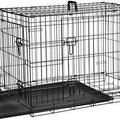 Double-Door Folding Metal Dog Crate