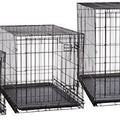 Double-Door Folding Metal Dog Crate