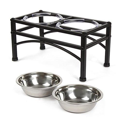 Easy Reach Elevated Double Diner Dog Bowls