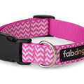 Nylon Chevron Stripe Dog Collar