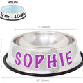 Personalized Stainless Steel Dog Bowl - 32 Oz