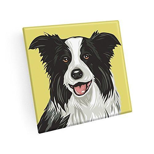 Border Collie Hand Crafted Glass Dog Coasters