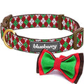Christmas Dog Collar with Detachable Bow Tie