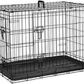 Double-Door Folding Metal Dog Crate