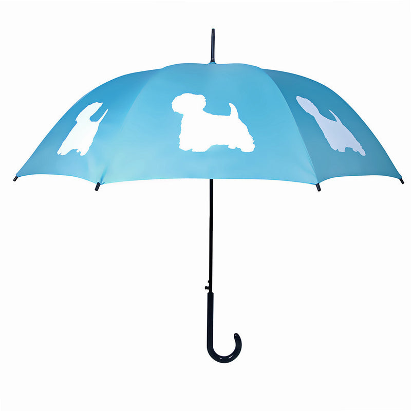 West Highland Terrier Umbrella White on Powder Blue