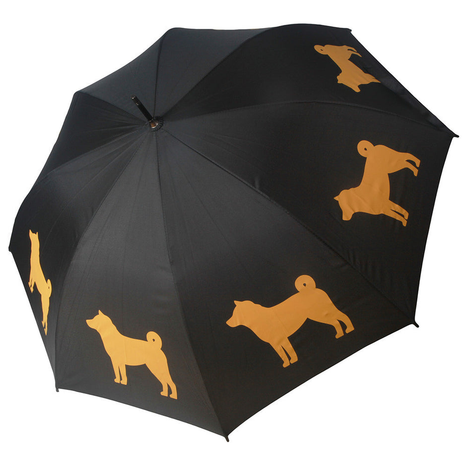 Shiba Inu Umbrella Gold on Black