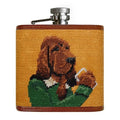 Booze Hound Needlepoint Flask