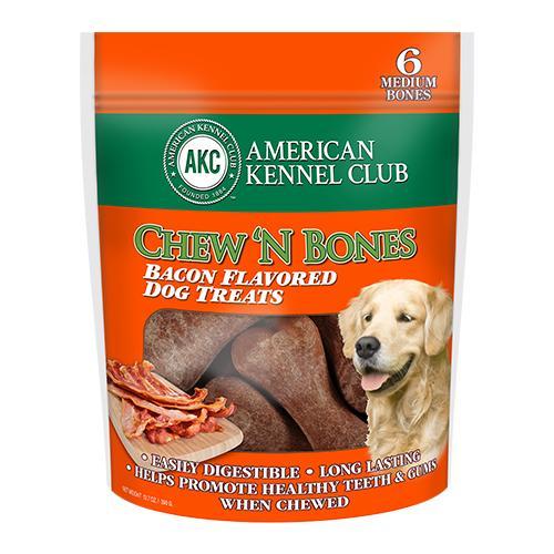 Chew N' Bones Bacon Flavored Dog Treats - 6 Pack