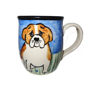 Bulldog Hand-Painted Ceramic Mug