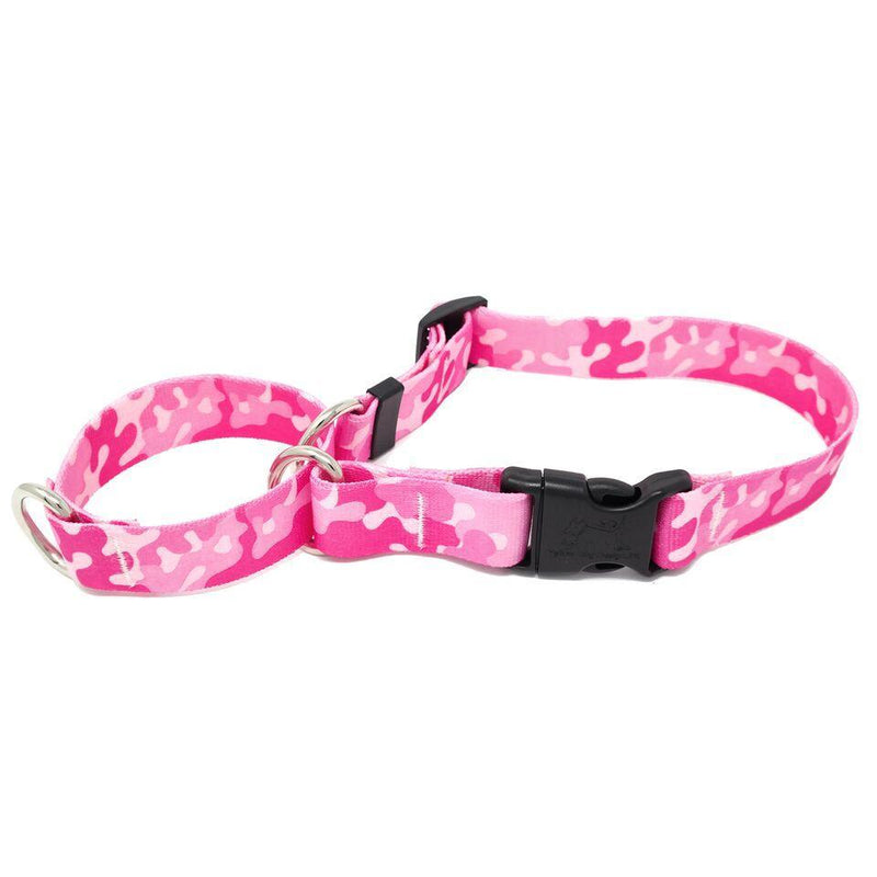 Camo Pink Martingale Collar with Clip