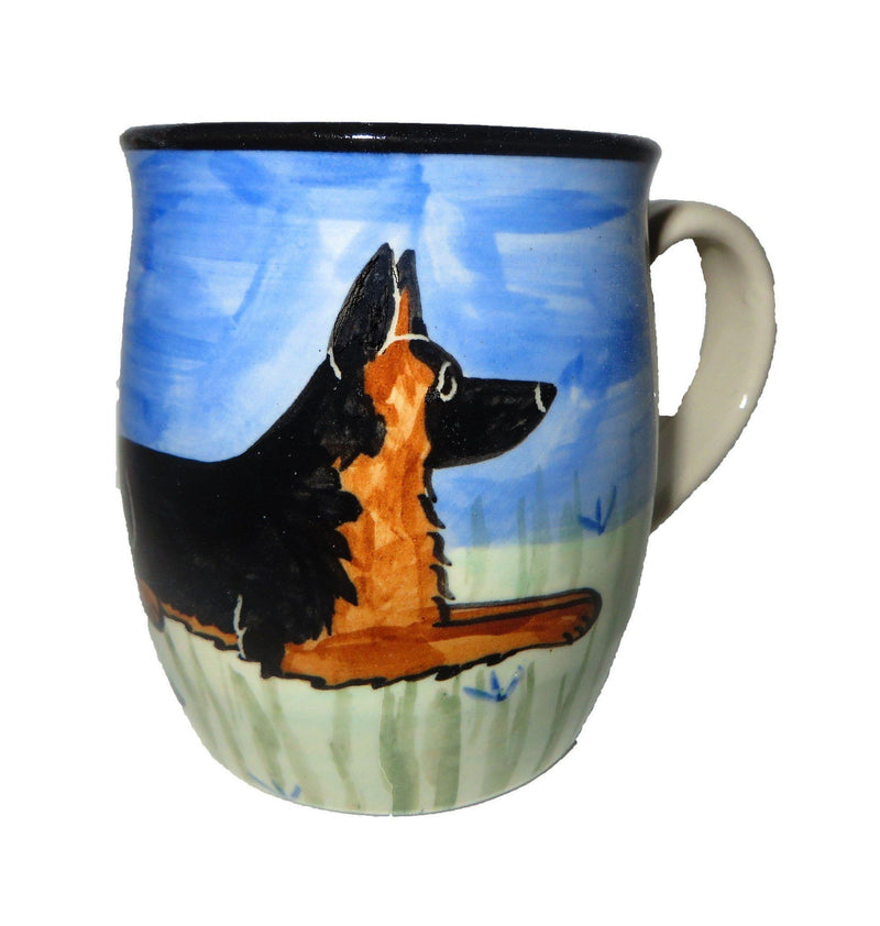 German Shepherd Dog Hand-Painted Ceramic Mug