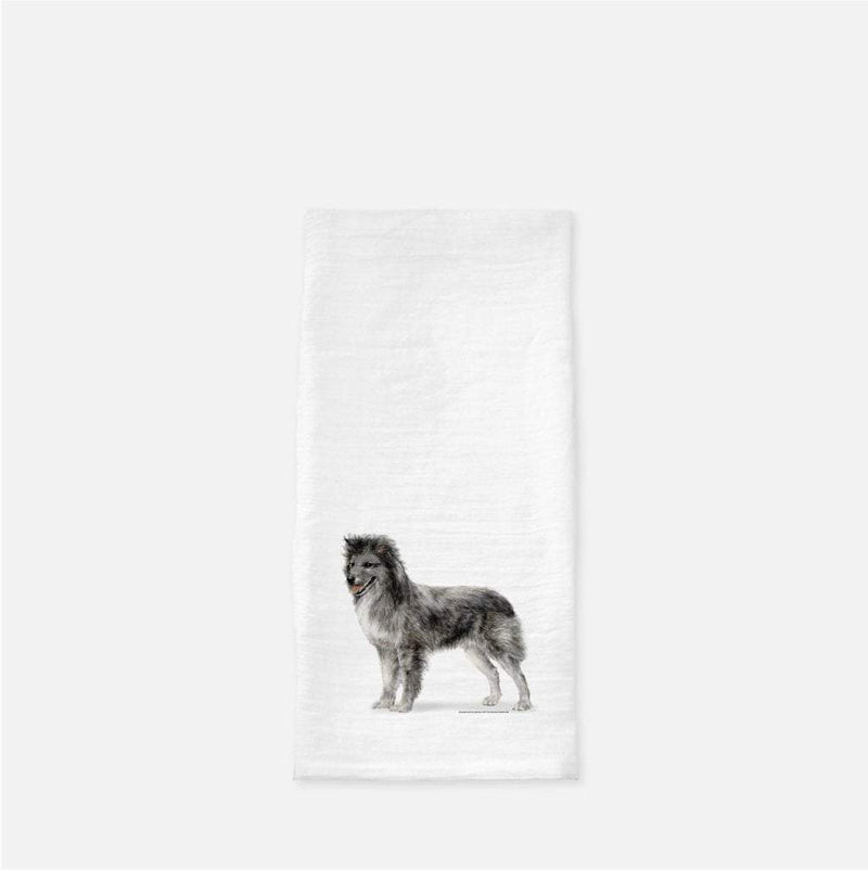 Smooth Faced Pyrenean Shepherd Tea Towel
