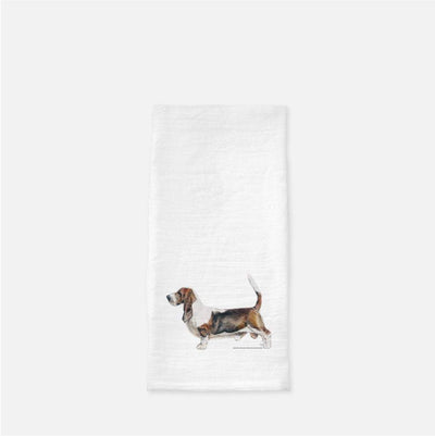 Basset Hound Tea Towel