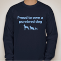 ^TShirt,Nvy L/S Purebred MED