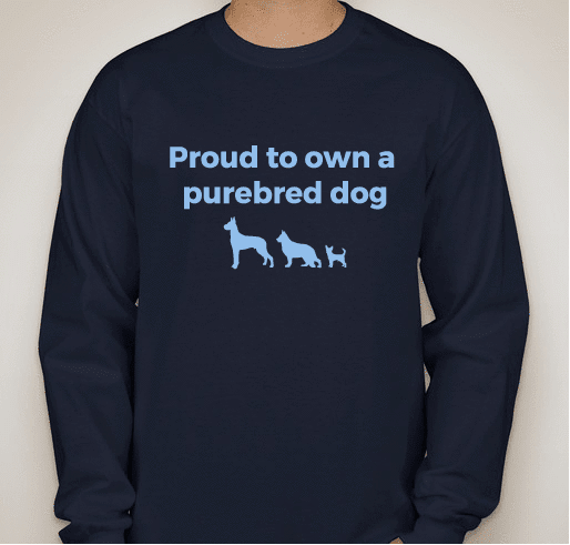 ^TShirt,Nvy L/S Purebred MED