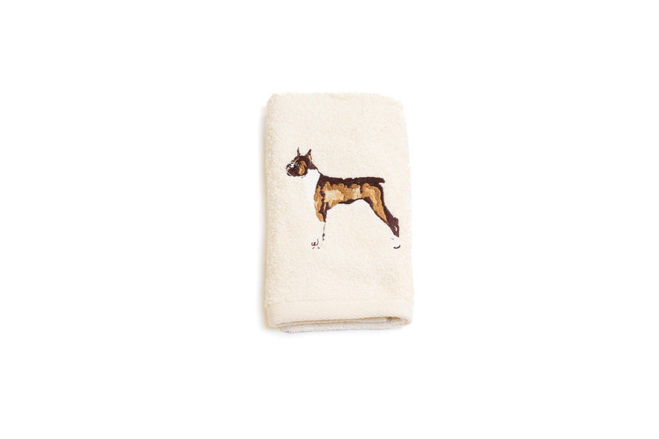 Embroidered Boxer Hand Towel