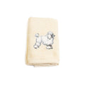 Embroidered Poodle Hand Towel