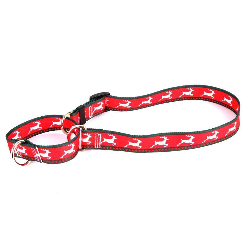 Reindeer Print Martingale Collar