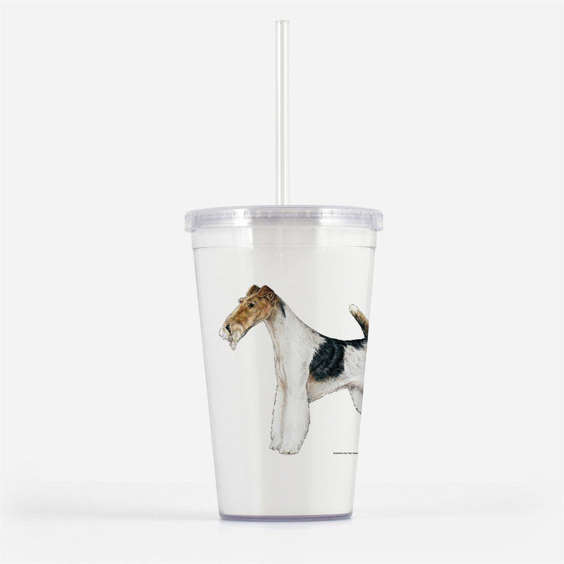 Wire Fox Terrier Beverage Tumbler