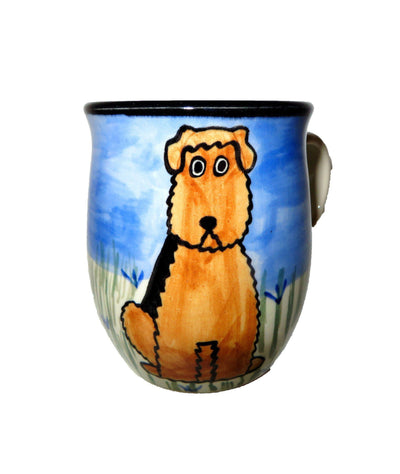 Airedale Terrier Hand-Painted Ceramic Mug