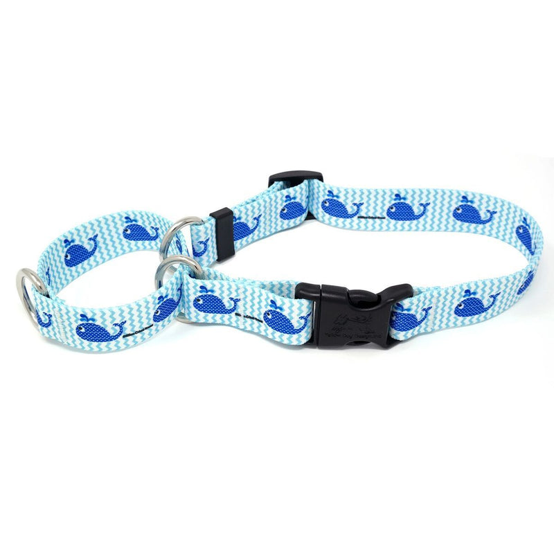 Sweet Lil' Whales Martingale Collar with Clip