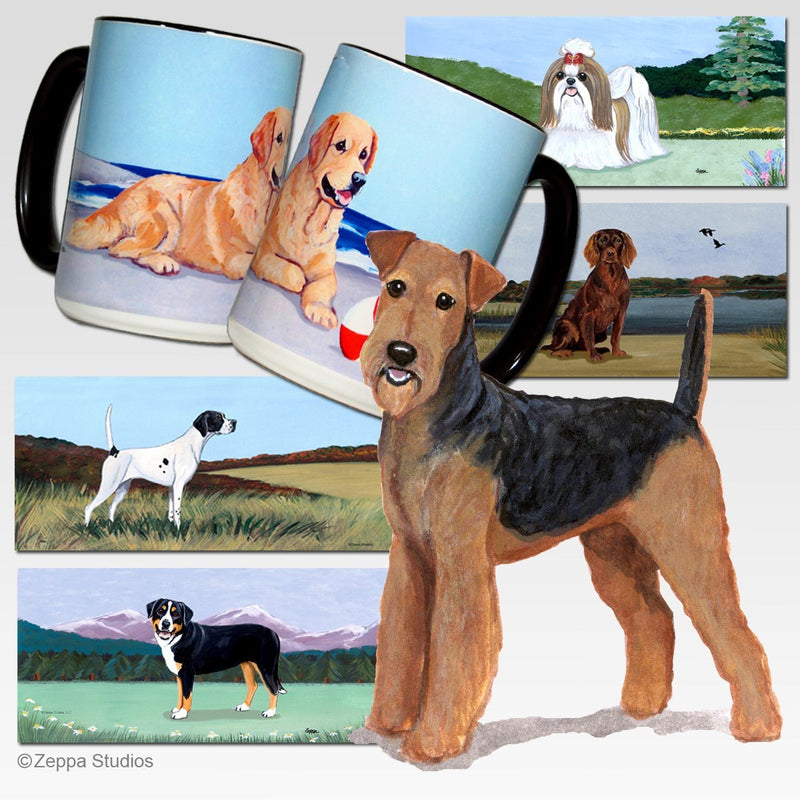 Airedale Terrier Scenic Mug