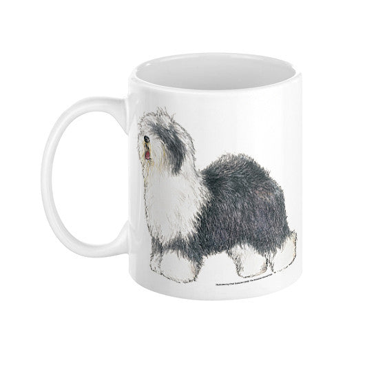 Old English Sheepdog Illustration Coffee Mug