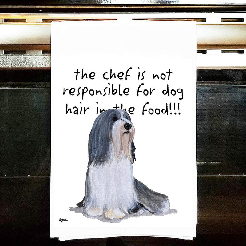 Bearded Collie Tea Towel