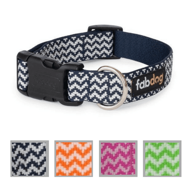 Nylon Chevron Flashy Dog Collar