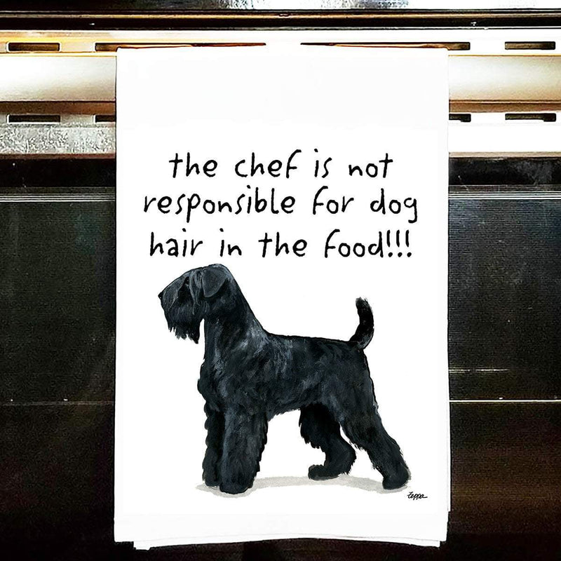 Black Russian Terrier Tea Towel