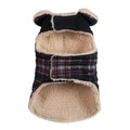 Wool & Shearling Plaid Dog Jacket