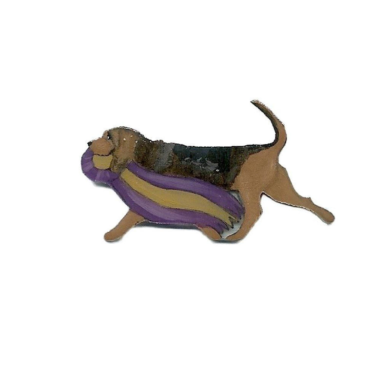 Hand-Painted Bloodhound Pin
