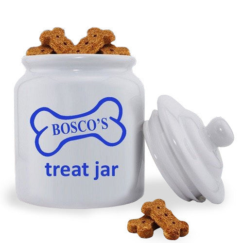Personalized Dog Treat Jar - Dog Bone