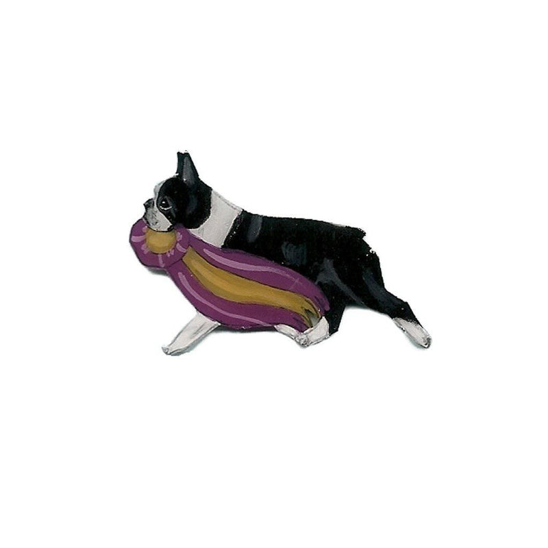 Hand-Painted Boston Terrier Pin
