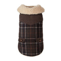 Wool & Shearling Plaid Dog Jacket