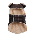 Wool & Shearling Plaid Dog Jacket