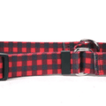 Buffalo Plaid Red Martingale Collar