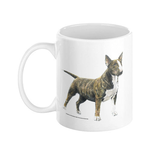 Miniature Bull Terrier Illustration Coffee Mug