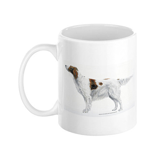 Irish Red & White Setter Illustration Coffee Mug