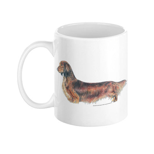 Longhaired Dachshund Illustration Coffee Mug