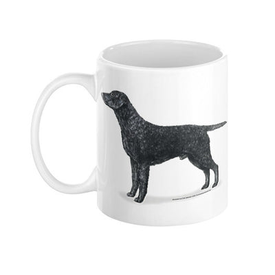 Curly Coated Retriever Illustration Coffee Mug