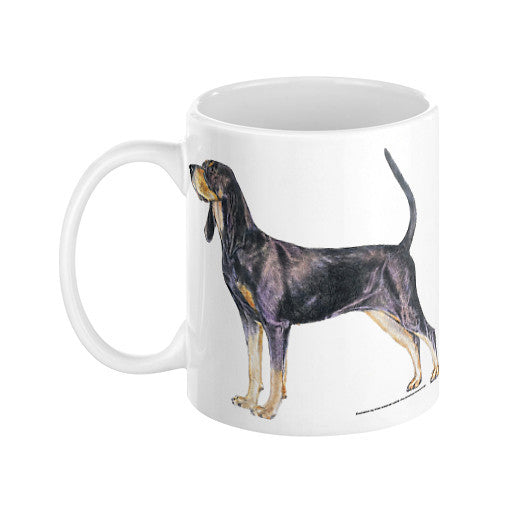 Black and Tan Coonhound Illustration Coffee Mug