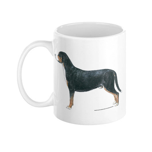Greater Swiss Mountain Dog Illustration Coffee Mug