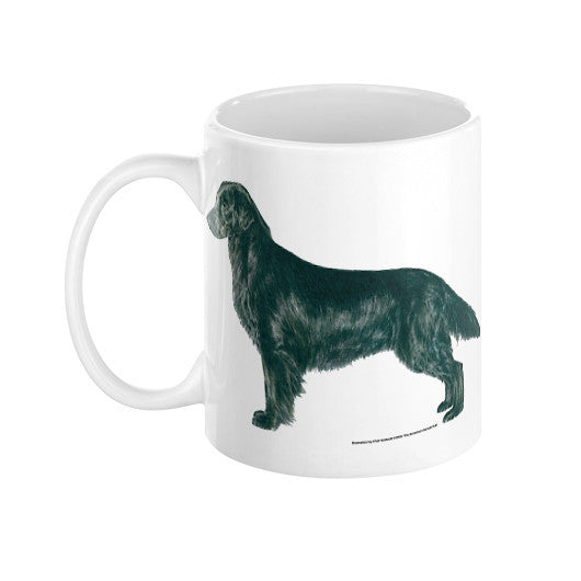 Flat Coated Retriever Illustration Coffee Mug