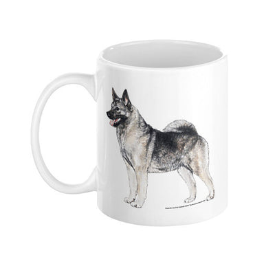 Norwegian Elkhound Illustration Coffee Mug
