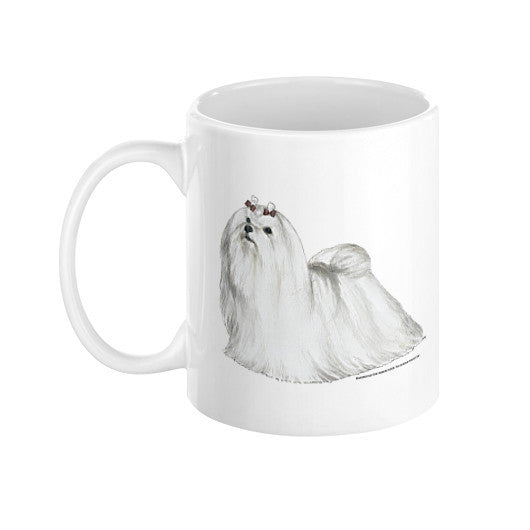Maltese Illustration Coffee Mug