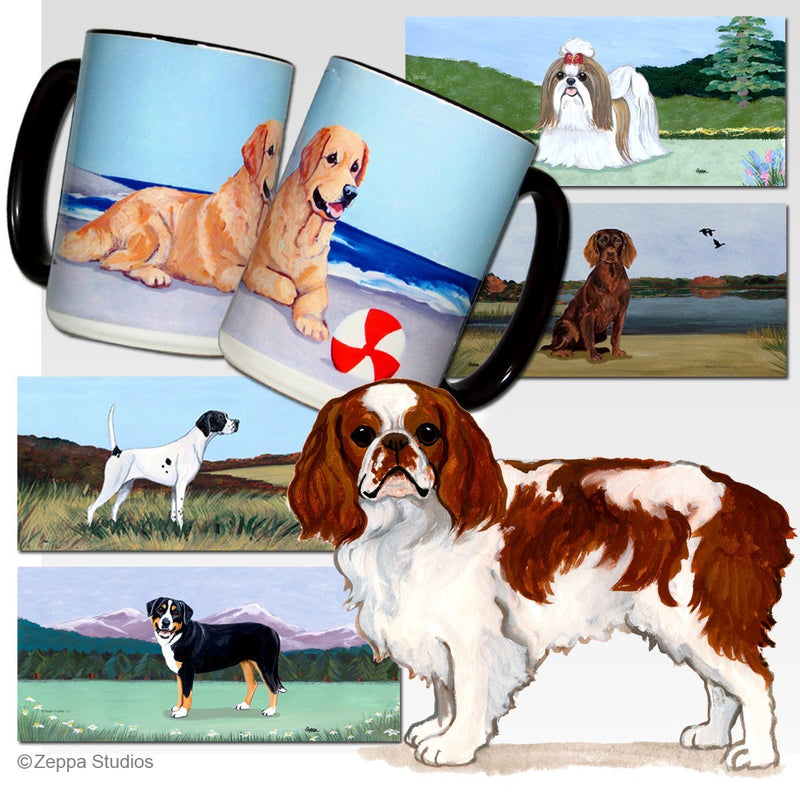 English Toy Spaniel, Blenheim Scenic Mug